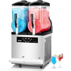 VEVOR Commercial Slushy Machine, 12Lx3 Triple Tank Frozen Drink Machine, 144 Cups Stainless Steel Margarita Smoothie Frozen Drink Maker, Slushie Maker for Home Party Restaurants Cafe Bars(24L)